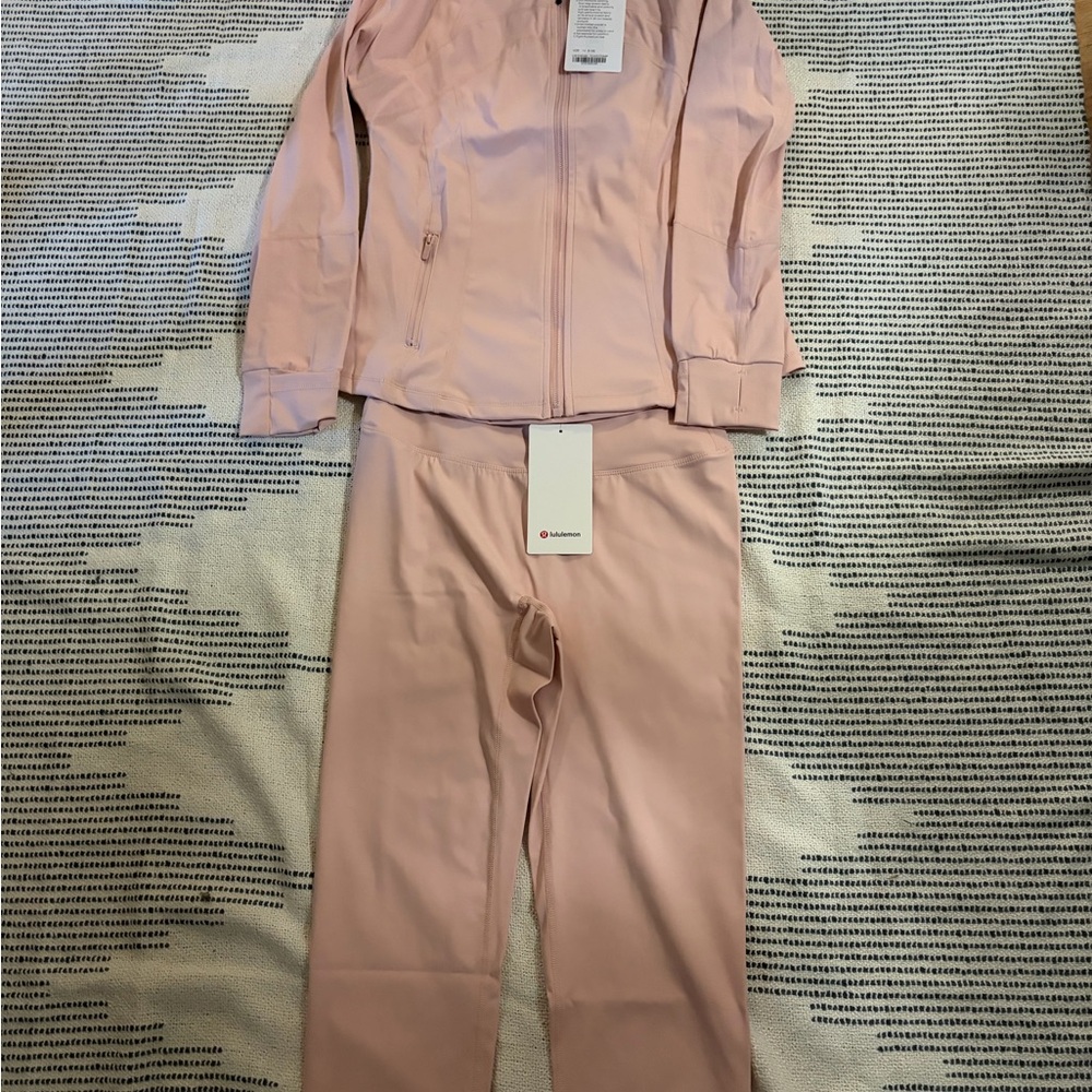 lululemon athletica Light Pink Track Jacket & Joggers Set